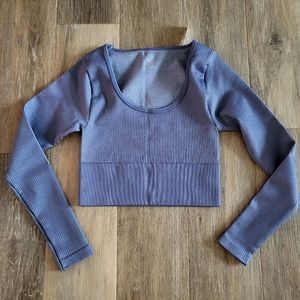 NWT OFFLINE Sidewalk Seamless Ribbed Long-Sleeve Cropped S